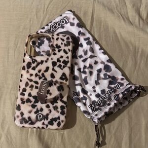 Blonde Tortoise Loopy Case with Pouch